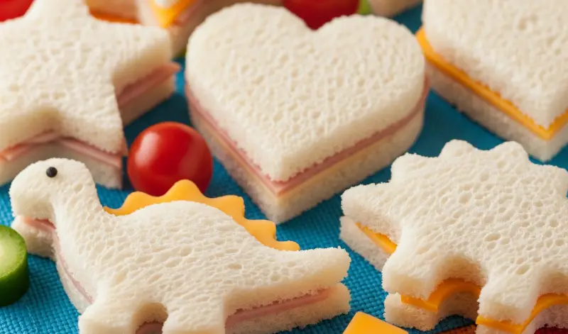 Recetas de bocadillos: sándwiches para niños con formas divertidas como estrellas y dinosaurios