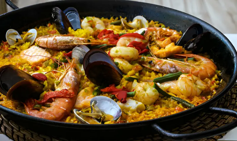 Recetas con mariscos: paella de marisco